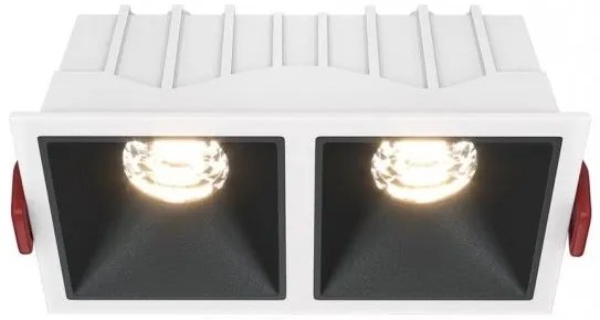 Χωνευτό Σποτ Οροφής Alfa LED 20W 3000K Διπλό Μαύρο-Λευκό DL043-02-10W3K-D-SQ-WB MAYTONI DL043-02-10W3K-D-SQ-WB Ασπρόμαυρο