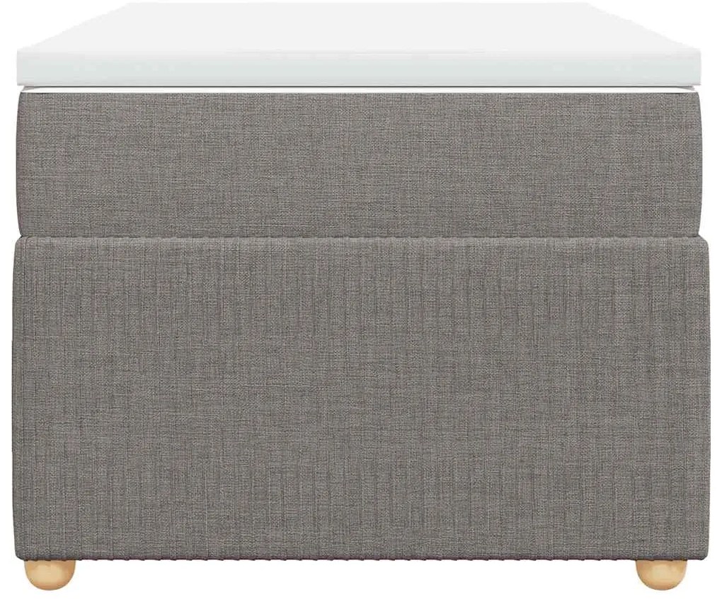 vidaXL Κρεβάτι Boxspring με Στρώμα Taupe 90x190 εκ.Υφασμάτινο