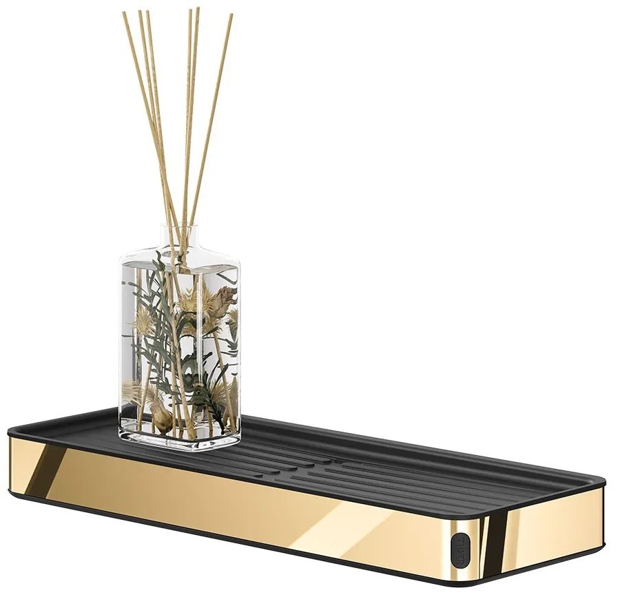 Ράφι Μπάνιου Cooper Ράφι 800561 28cm Black-Polished Gold Tiger Μέταλλο