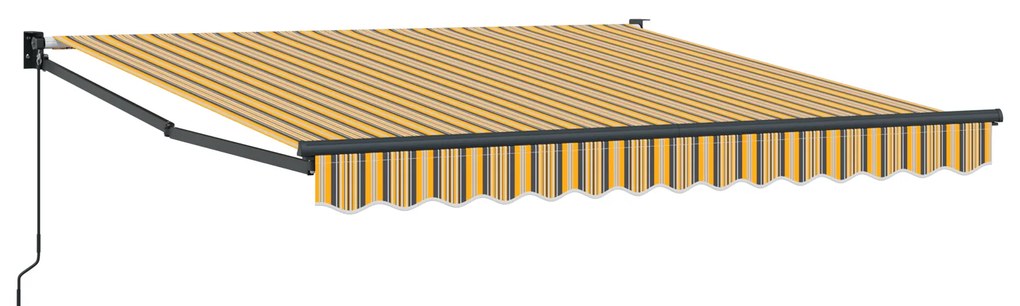 vidaXL Χειροκίνητη Ανασυρόμενη Τέντα Ριγέ 300x250 εκ.