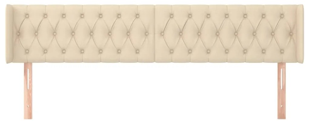 vidaXL Κεφαλάρι με Πτερύγια Κρεμ 183x16x78/88 εκ. Υφασμάτινο