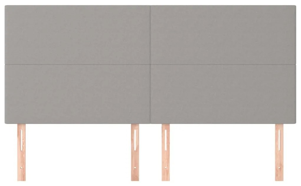 vidaXL Κεφαλάρια Κρεβατιού 4 τεμ.Αν. Γκρι 100x5x78/88 εκ. Υφασμάτινο