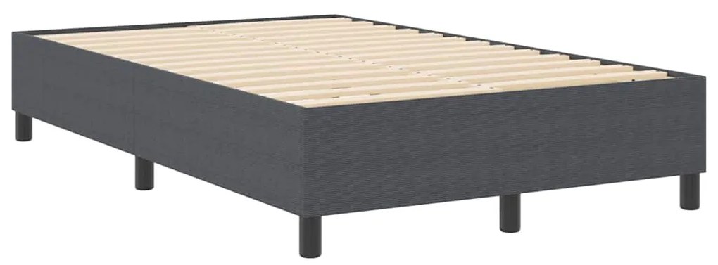 vidaXL Κρεβάτι με ελατήρια Σκούρο γκρι 120 x 200 cm Βελούδο