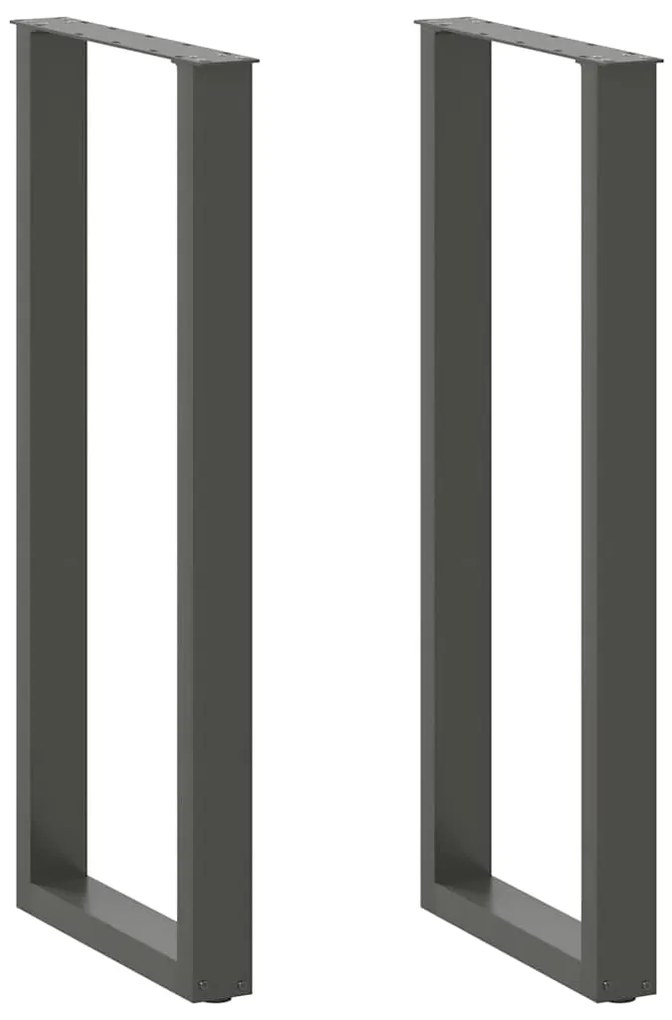 vidaXL Πόδια Τραπεζιού Μπαρ σε Σχήμα U 2 τεμ. Ανθρακί 50x(110-111) εκ. Ατσάλι