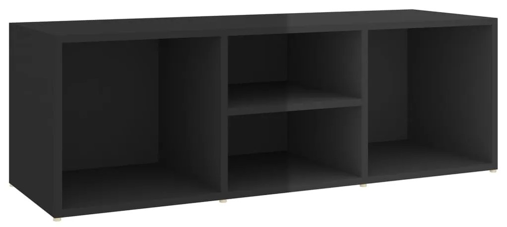 vidaXL Παπουτσοθήκη Γυαλιστερή Μαύρη 105 x 35 x 35 εκ. από Μοριοσανίδα