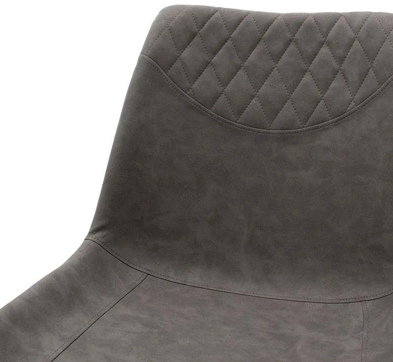 Καρέκλα Orca pakoworld PU ανθρακί-μαύρο πόδι - Τεχνόδερμα - 058-000014