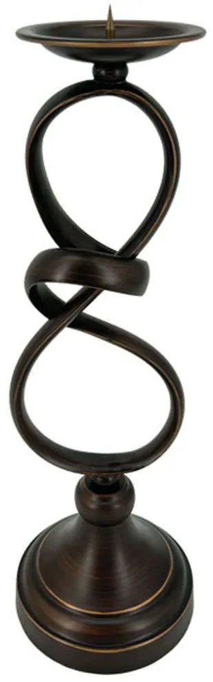 Κηροπήγιο Ακανόνιστο 15-00-23971 Φ12,5x40cm Brown Marhome Metal