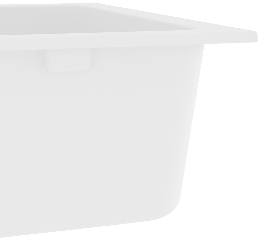 vidaXL Νεροχύτης Κουζίνας Λευκός 760x480x184 εκ. Γρανίτης