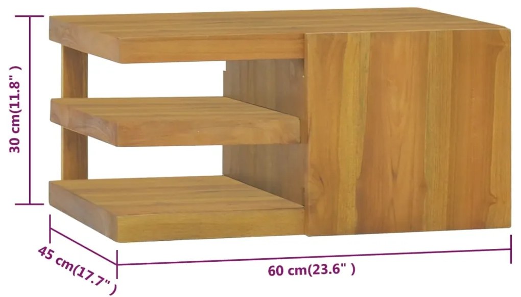 ΈΠΙΠΛΟ ΜΠΑΝΙΟΥ ΕΠΙΤΟΙΧΙΟ 60X45X30 ΕΚ. ΑΠΟ ΜΑΣΙΦ ΞΥΛΟ TEAK 338255