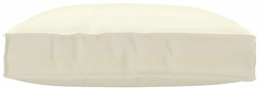 vidaXL Μαξιλάρι παλέτας για κάθισμα Κρεμ 80 x 80 x 12 cm Ύφασμα Oxford
