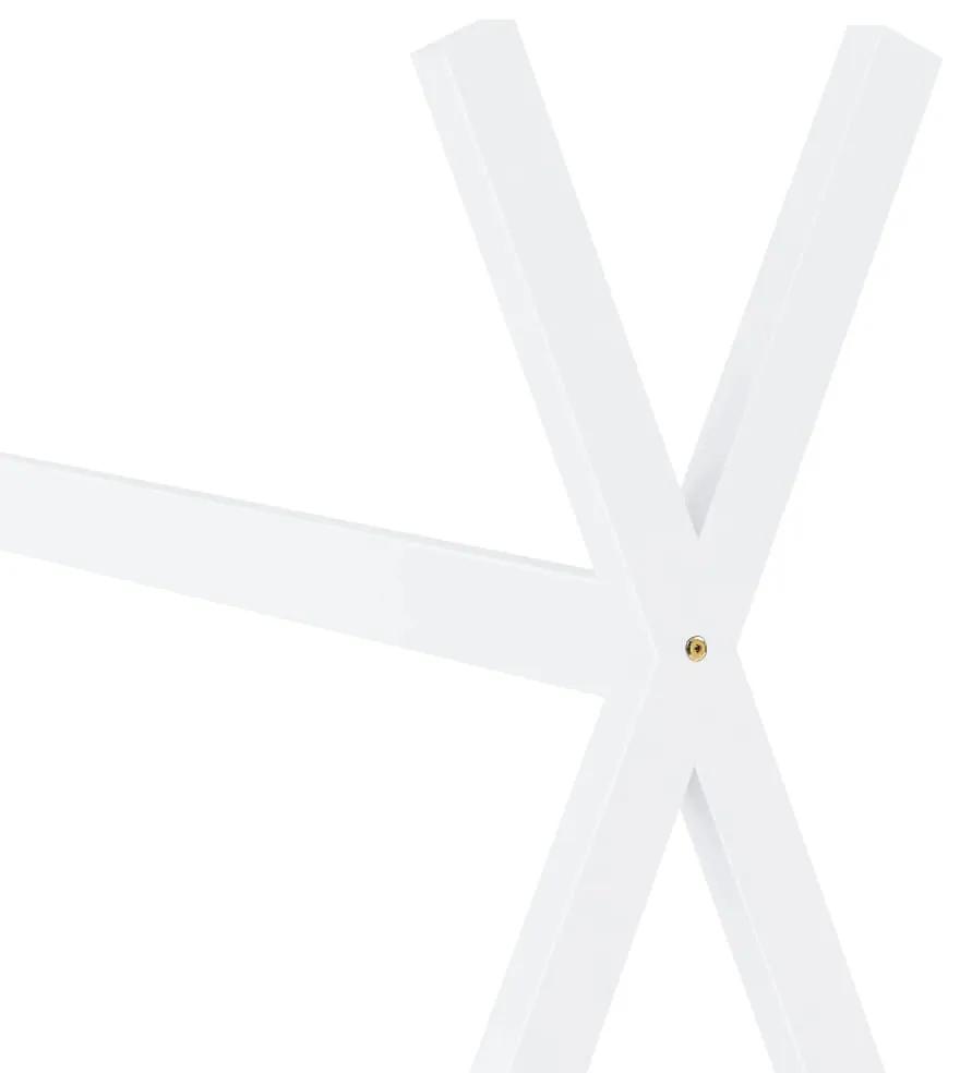vidaXL Πλαίσιο Κρεβατιού Παιδικό Λευκό 70 x 140 εκ. Μασίφ Ξύλο Πεύκου