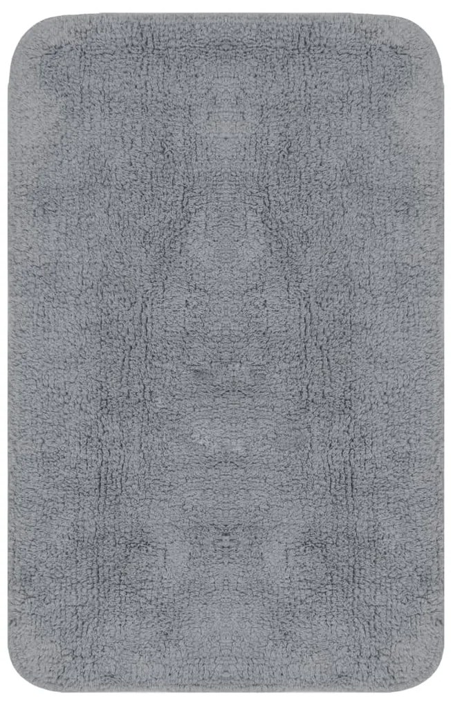 vidaXL Σετ Πατάκια Μπάνιου 3 τεμ. Γκρι Υφασμάτινα