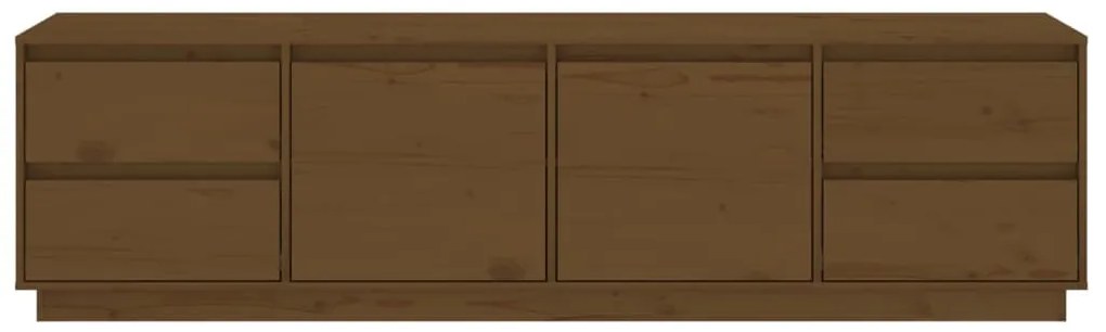 vidaXL Έπιπλο Τηλεόρασης Καφέ Μελί 176x37x47,5εκ από Μασίφ Ξύλο Πεύκου