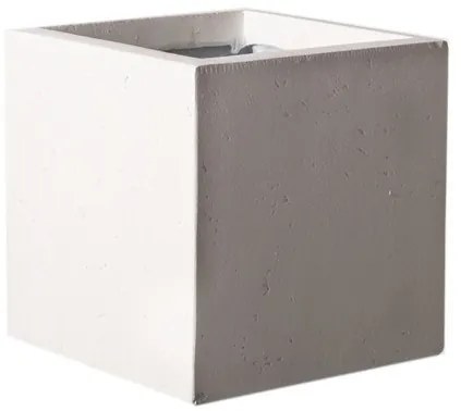 Γλάστρα Πήλινη Τετράγωνη Rocky Γκρι Ανοιχτό XL 50x50x50 εκ. D-5050-8 Supergreens-D-5050-8-Γκρι D-5050-8
