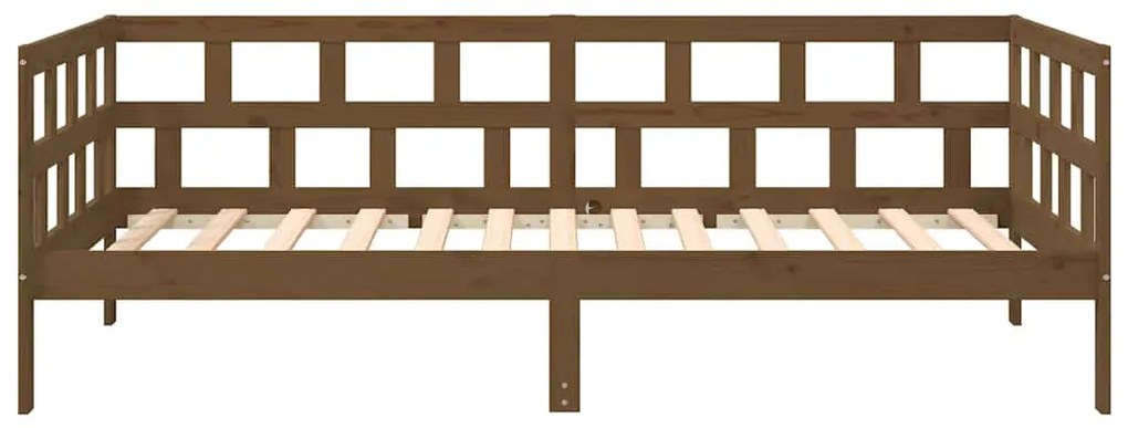 vidaXL Καναπές Κρεβάτι Καφέ Μελί 80 x 200 εκ. από Μασίφ Ξύλο Πεύκου