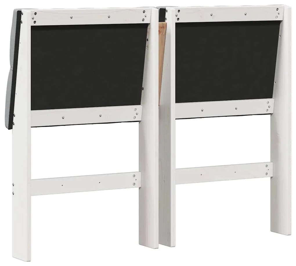 vidaXL Ταπετσαρισμένο κεφαλάρι Ανοιχτό γκρι 120 cm