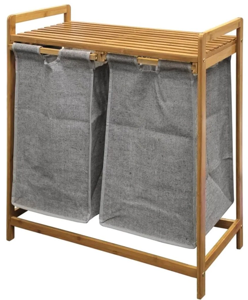 Καλάθι για άπλυτα Douceur d'intérieur με 2 χωρίσματα και διαστάσεις 66x33x73cm