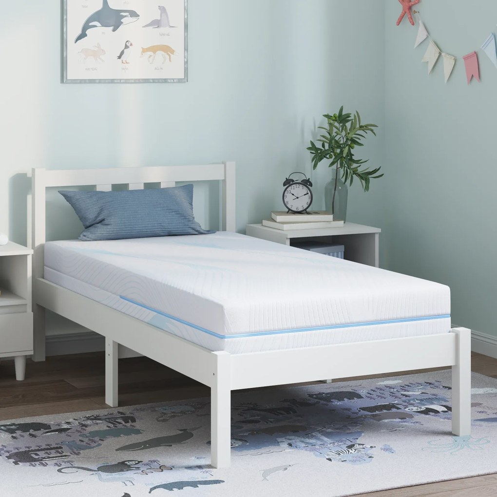vidaXL Στρώμα Λευκό 80 x 160 cm Pěna