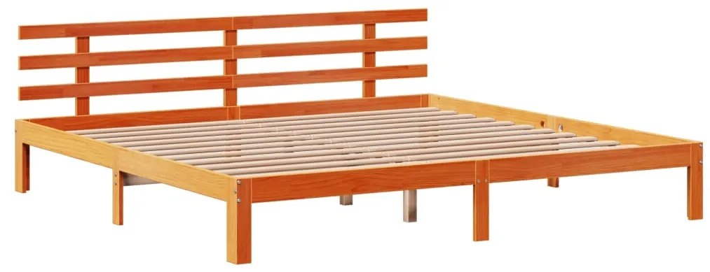 vidaXL Πλαίσιο Κρεβατιού με Κεφαλάρι 180x200 εκ Μασίφ Ξύλο Πεύκου