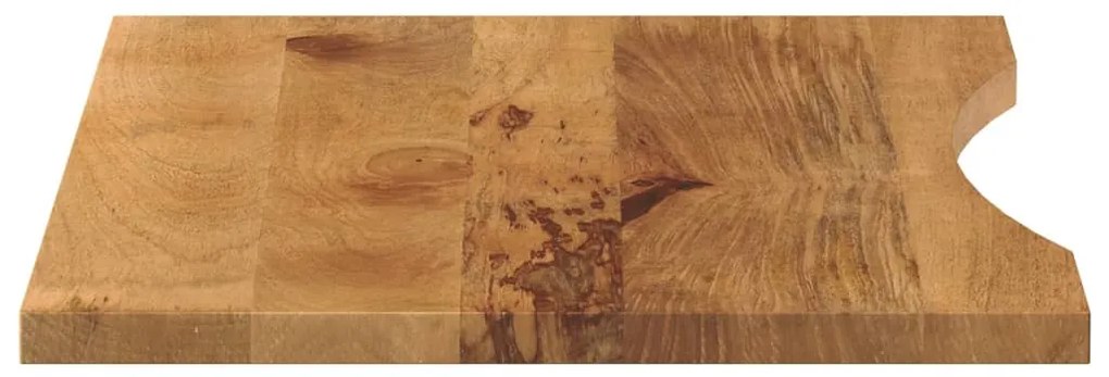 vidaXL Επιφάνεια Γραφείου Καμπύλη 80x60x2,5 εκ Μασίφ Ακατ. Μάνγκο