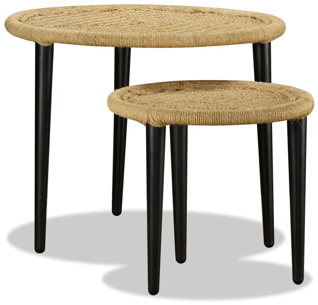 vidaXL Τραπεζάκια Σαλονιού Σετ 2 Τεμ. από Φυσική Γιούτα