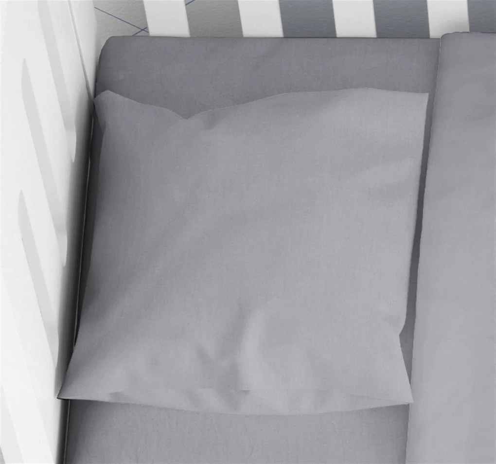 Μαξιλαροθήκη Μονόχρωμη Βαμβακερή Bebe 35x45εκ. Solid 495 Dark Grey DimCol