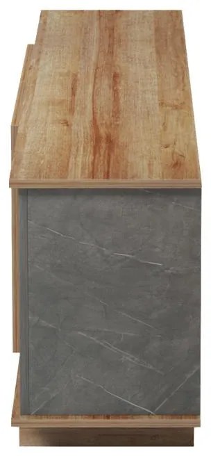 Έπιπλο τηλεόρασης Zafore σε oak-καφέ antique απόχρωση 180x33x50εκ 180x33x50 εκ.