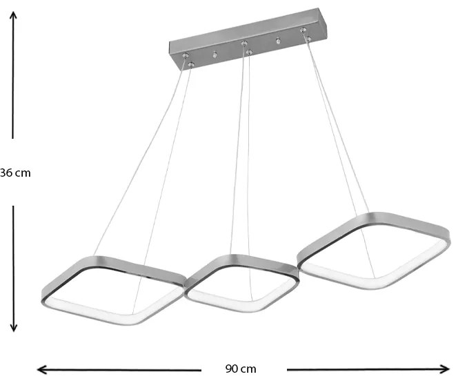 ΦΩΤΙΣΤΙΚΟ ΟΡΟΦΗΣ LED EUGENE MEGAPAP ΜΕΤΑΛΛΙΚΟ ΧΡΩΜΑ ΛΕΥΚΟ 90X32X36ΕΚ.