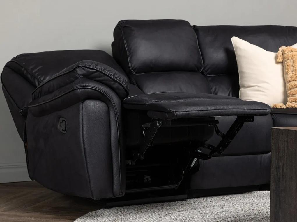 Ρυθμιζόμενος γωνιακός καναπές Dallas 4201, 103x338x338cm, Μαύρο, Ταπισερί | Epipla1.gr
