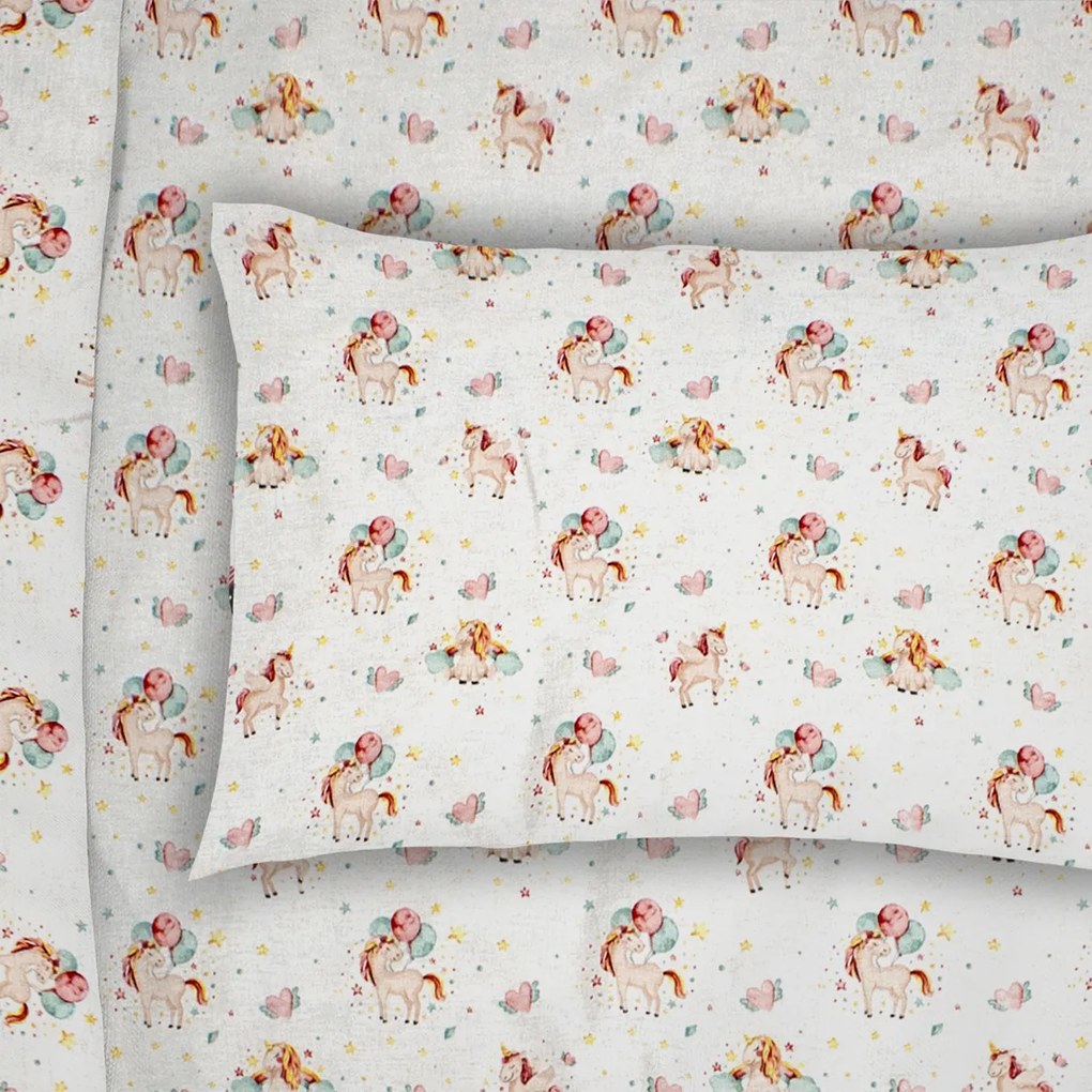 Μαξιλαροθήκη (50x70) Dimcol 209 Unicorn White-Salmon