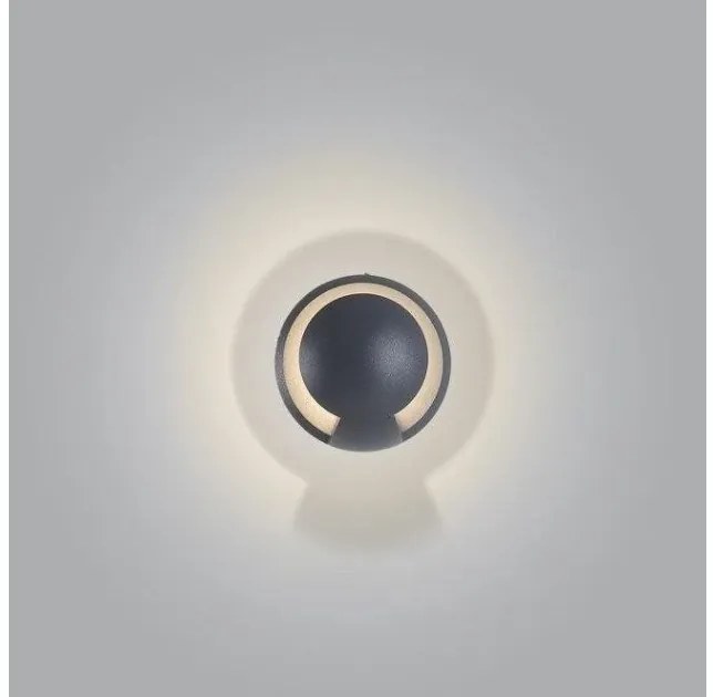 Απλίκα Φωτιστικό Τοίχου 6W LED 3000K Αλουμίνιο Luma Lighting-350-01427-17-black-Μαύρο 350-01427-17-black