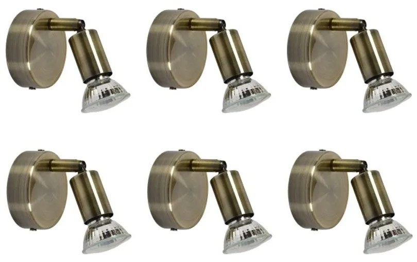 Φωτιστικό Τοίχου SE 140-C1 Saba 77-8837 (Σετ 6τμχ) 8x15,5cm GU10 60W Bronze Homelighting Metal
