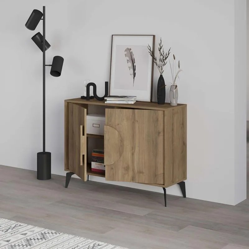 Μπουφές Gora σε απόχρωση ανοιχτό καρυδί 110x35.6x82εκ 110x35.6x82 εκ.