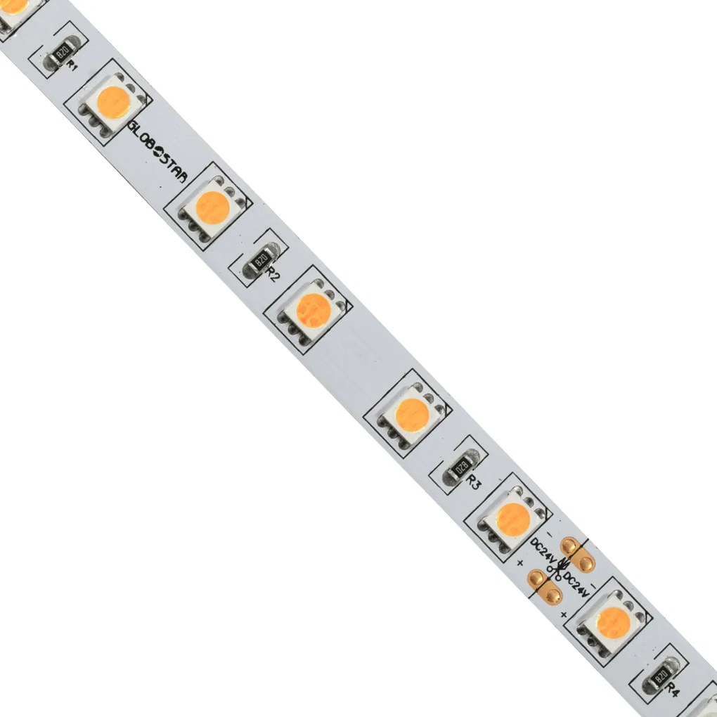 GloboStar® 70227 Ταινία LED SMD 5050 5m 14.4W/m 60LED/m 800lm/m 120° DC 24V IP20 Ροζ - 5 Χρόνια Εγγύηση