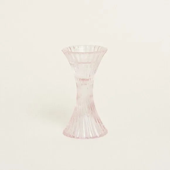 Beauty Home ΚΗΡΟΠΗΓΙΟ ΓΥΑΛΙΝΟ ΑΠΑΛΟ ΡΟΖ  7 x 14 cm
