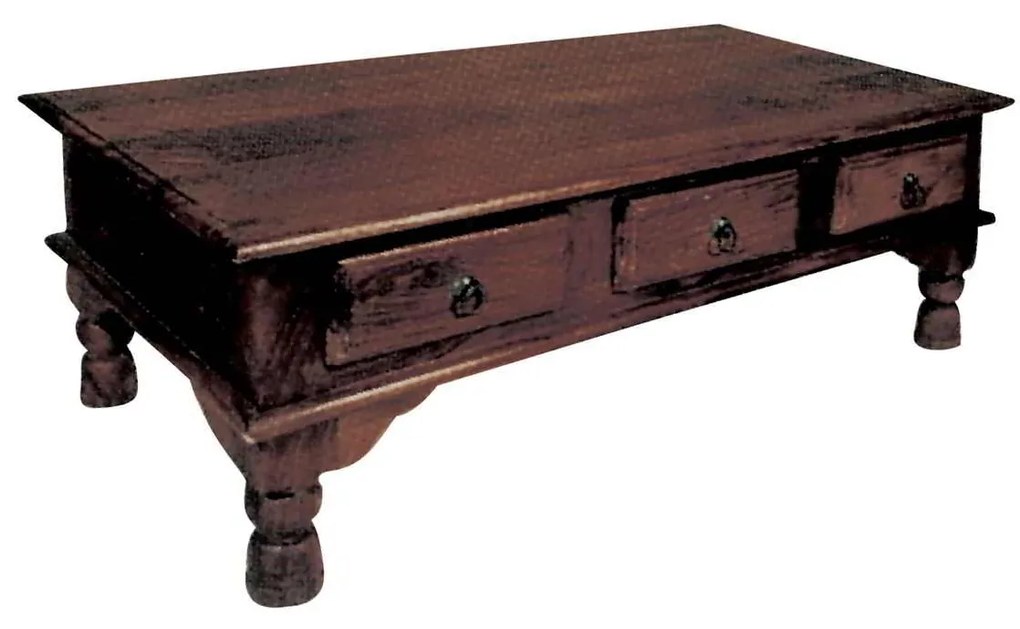 Τραπεζάκι Indian 110x60x41cm Καρυδί