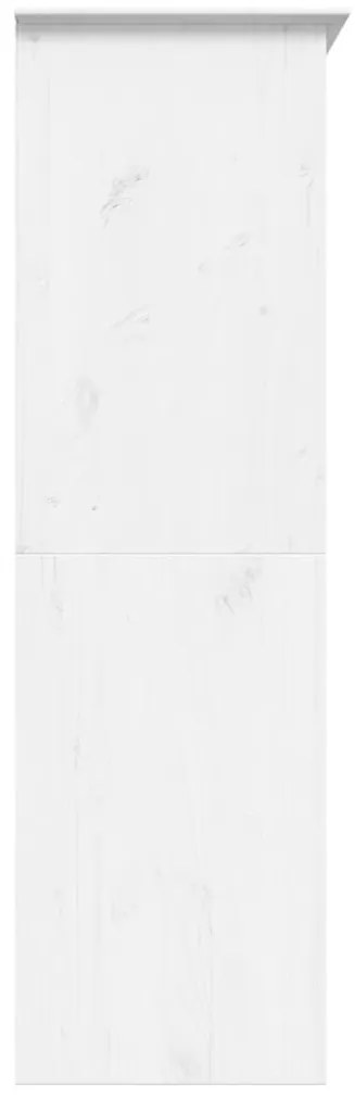 vidaXL Ντουλάπα BODO Λευκή 146x53,5x173 εκ. από Μασίφ Ξύλο Πεύκου