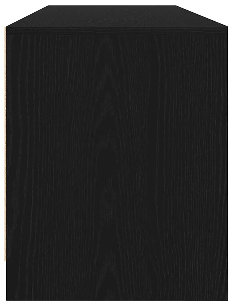 vidaXL Έπιπλο Τηλεόρασης Μαύρο Δρυς 188,5x41x50 εκ. Επεξεργασμένο Ξύλο