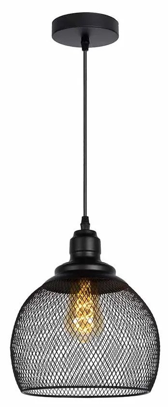 Φωτιστικό Κρεμαστό Lucide 43404-22-30 MESH Μαύρο Ματ (Black Mat)