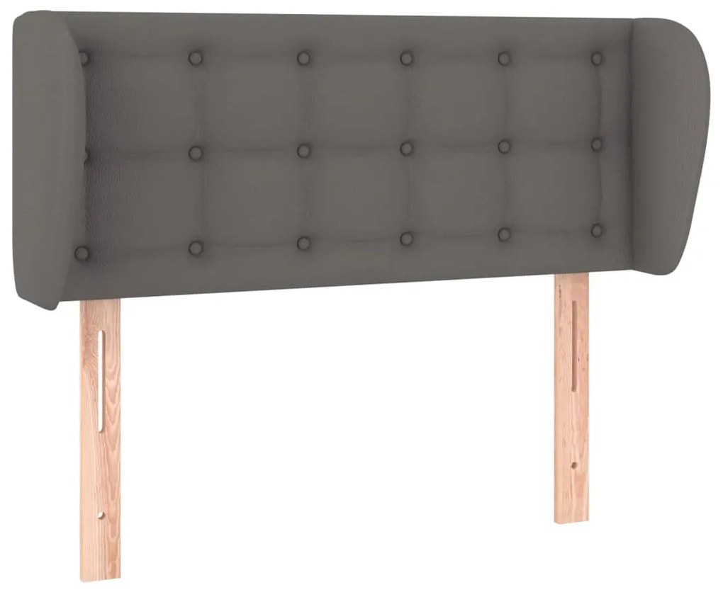 vidaXL Κεφαλάρι με Πτερύγια Γκρι 103x23x78/88 εκ. Συνθετικό Δέρμα
