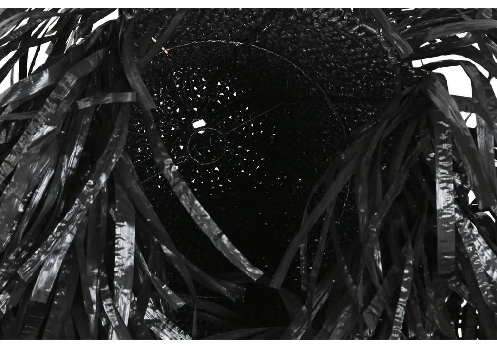 Σκιά Λάμπας Home ESPRIT Μαύρο Κλωστές Rafia 60 x 60 x 80 cm