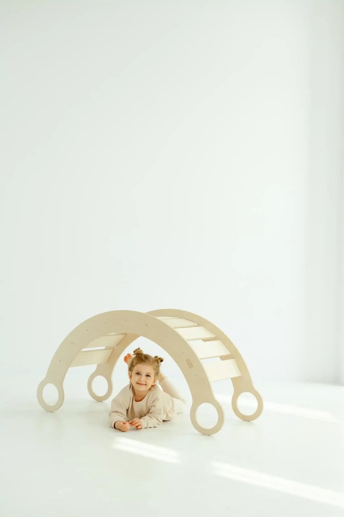 Montessori Ξύλινη Κούνια Medium  Natural  BabyWood