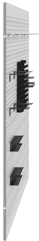 vidaXL Pegboards 3 τεμάχια με 15 αξεσουάρ Γκρι 50x80 εκ Ατσάλι