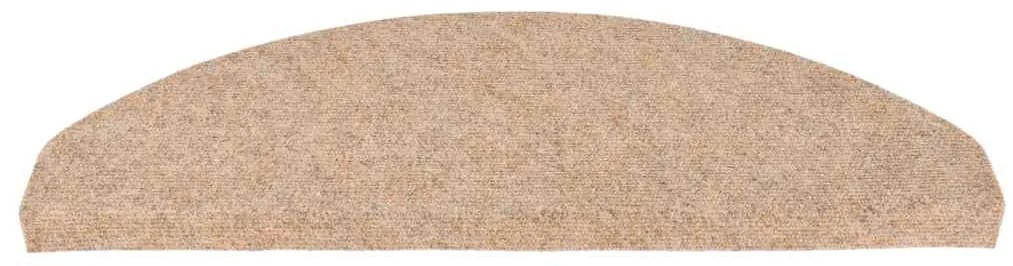 vidaXL Πατάκια Σκάλας Αυτοκόλλητα 15 τεμ. Μπεζ 65x22,5x3,5 εκ.