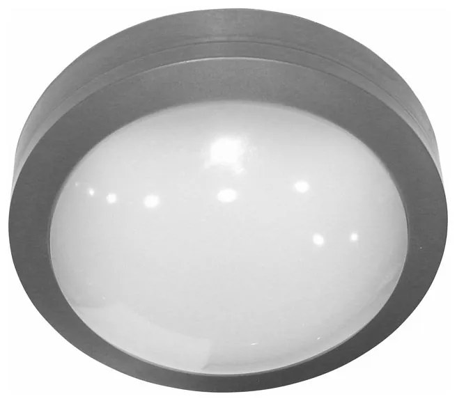 Adeleq Led Πλαφονιέρα Pc Στρογγυλή Φ170Mm 12W 3000Κ Ip65 Γκρι 3-9170126