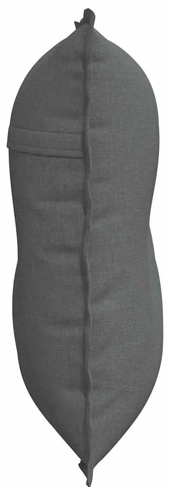 vidaXL Μαξιλάρι Πλάτης Σκούρο Γκρι 80 x 19 x 50 εκ ύφασμα