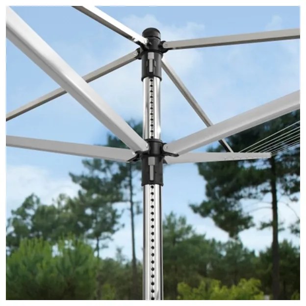 Brabantia Lift-O-Matic για εξωτερικούς χώρους 90300267, 50 m, Ρυθμιζόμενο ύψος, Μεταλλική ακίδα εκσκαφής, Θήκη, Τσάντα με κλιπς, Ανθεκτικό στη διάβρωση, Inox