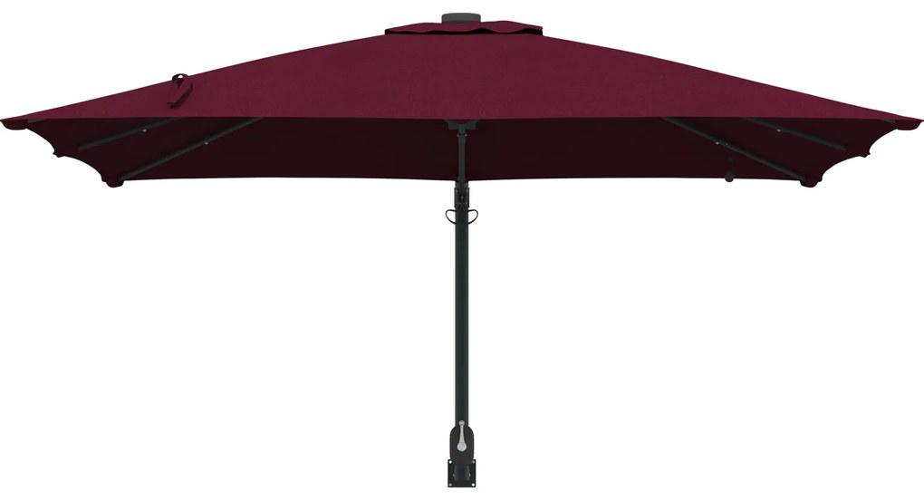 vidaXL Ομπρέλα Κήπου Μπορντό 248.5 x 247.5 x 160 εκ. ύφασμα