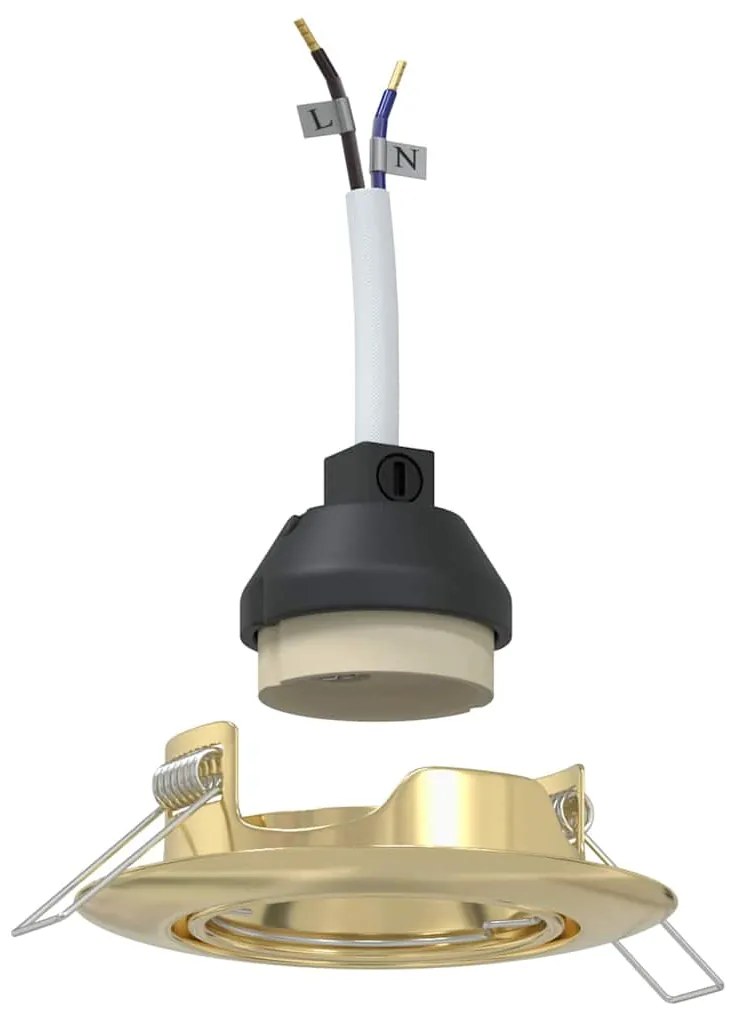 vidaXL Spotlights με προβολείς 24 pcs Χρυσό 9 x 9 εκ. Μέταλλο