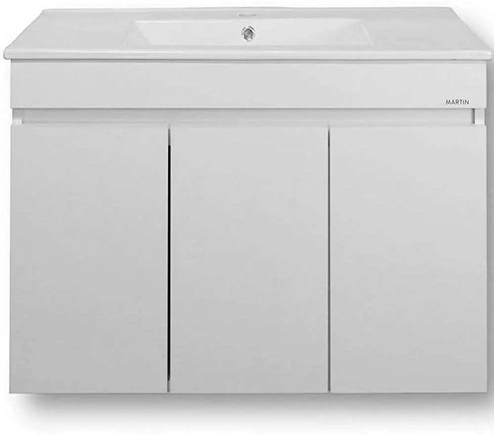 Έπιπλο Μπάνιου Πάγκος Με Νιπτήρα Omega S3BOM085GLN 85x45x60cm White Porcelain,Melamine